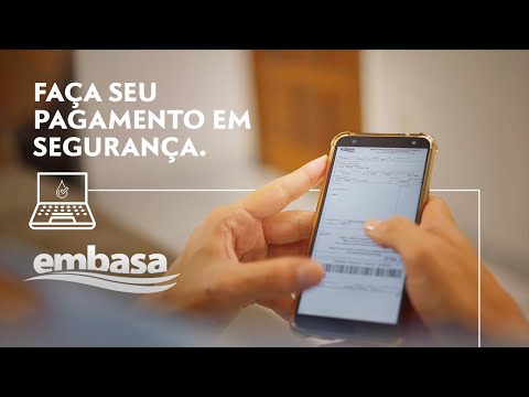 Telefone com conta de água exibida